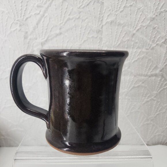 Lions International Handcrafted USA  Pottery Mug 12 Oz Chocolate Brown color - Picture 4 of 6